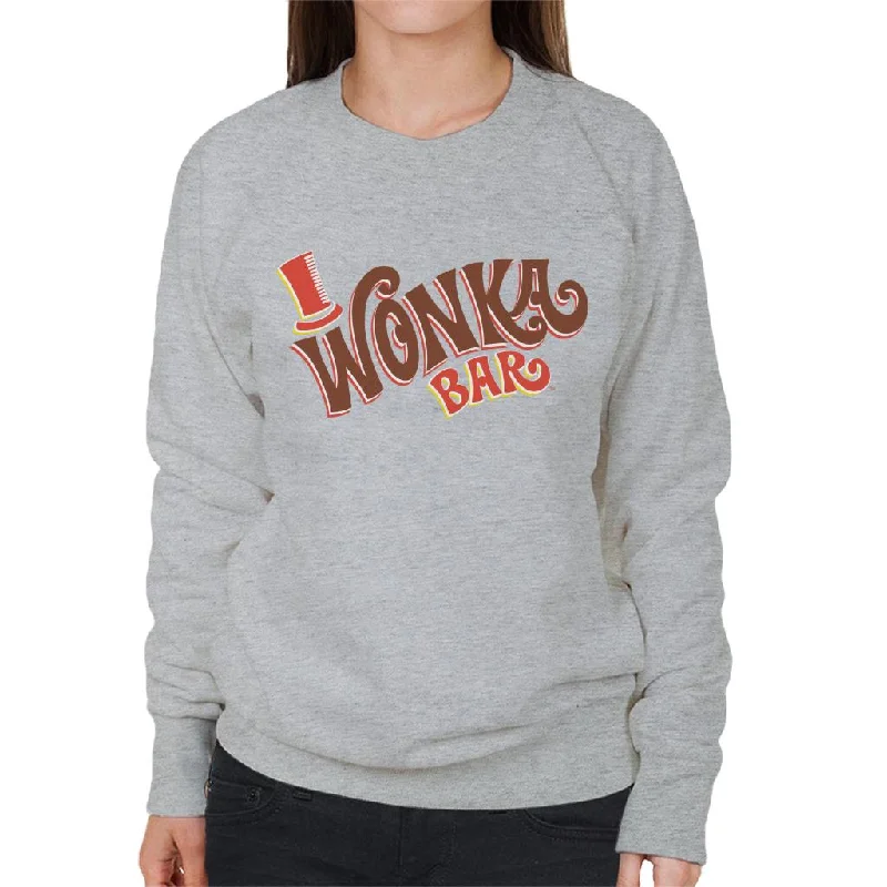 Willy Wonka and The Chocolate Factory Wonka Bar Women's Sweatshirt Hoodie with Elastic Waist Stretchable Comfortable