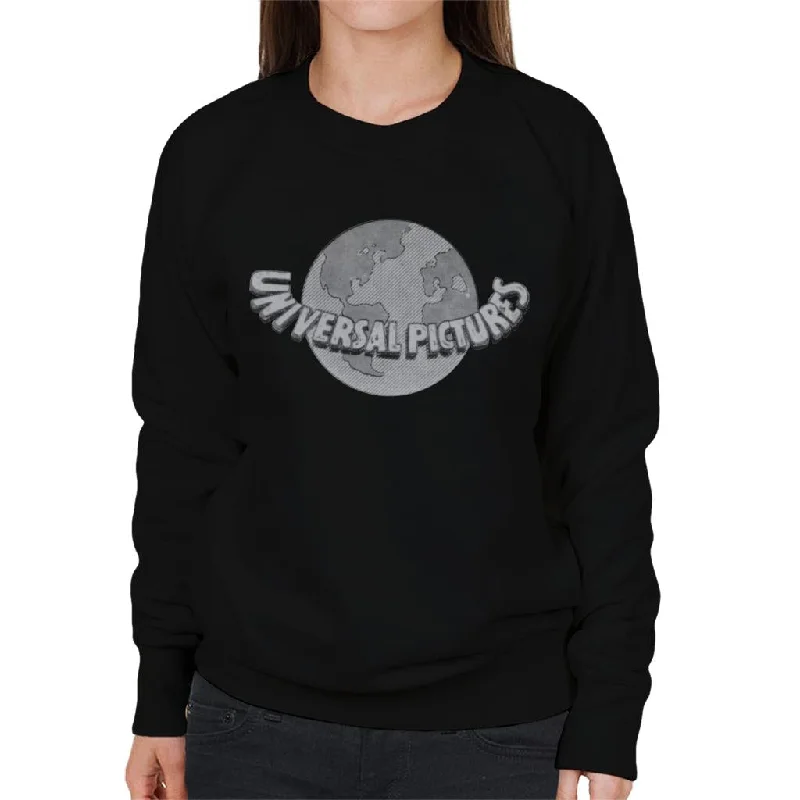 Universal Pictures 1923 Logo Women's Sweatshirt Hoodie with Cuffed Sleeves Snug Secure Universal Pictures 1923 Logo Women's Sweatshirt Hoodie with Cuffed Sleeves Snug Secure