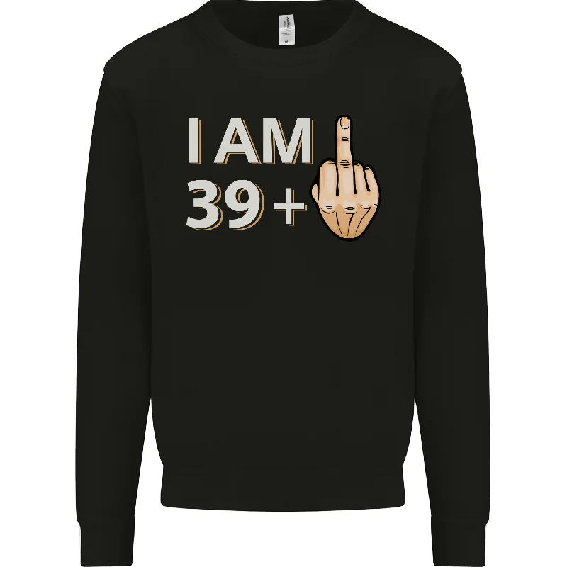 40th Birthday Funny Offensive 40 Year Old Mens Sweatshirt Jumper Hoodie with Illustration Artistic Creative