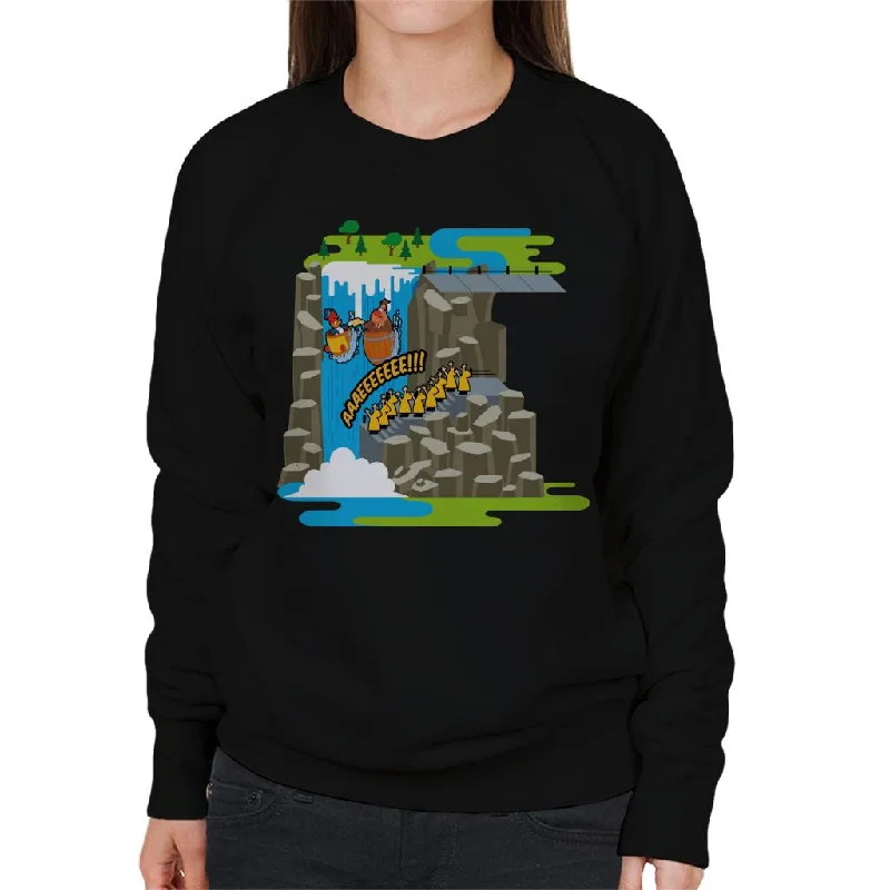 Woody Woodpecker Niagara Fools Women's Sweatshirt Hoodie with Rolled Sleeves Casual Relaxed Woody Woodpecker Niagara Fools Women's Sweatshirt Hoodie with Rolled Sleeves Casual Relaxed