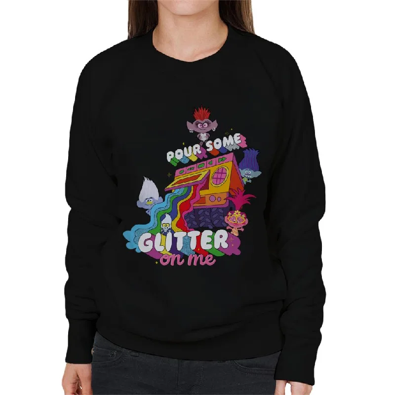 Trolls Pour Some Glitter On Me Women's Sweatshirt Cotton Hoodie Fleece Lining Warmth Trolls Pour Some Glitter On Me Women's Sweatshirt Cotton Hoodie Fleece Lining Warmth