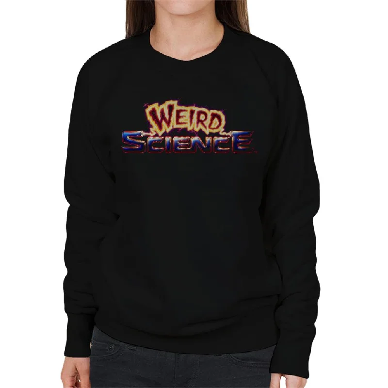 Weird Science Logo Women's Sweatshirt Hoodie with Longline Fit Extended Stylish