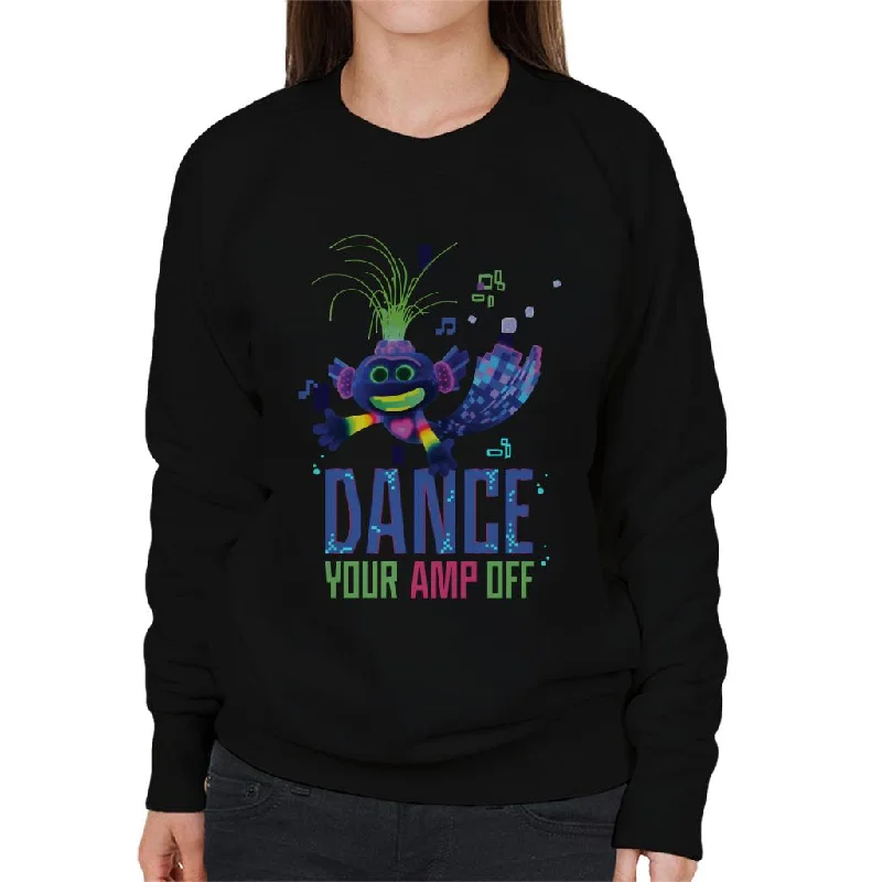 Trolls Dance Your Amp Off Women's Sweatshirt Hoodie with Hem Elastic Stretchable Comfortable Trolls Dance Your Amp Off Women's Sweatshirt Hoodie with Hem Elastic Stretchable Comfortable