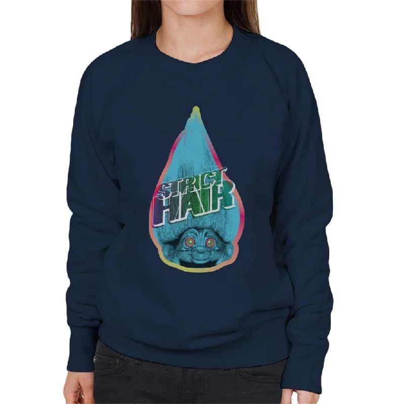 Trolls Strict Hair Women's Sweatshirt Hoodie with Pastel Soft Subtle