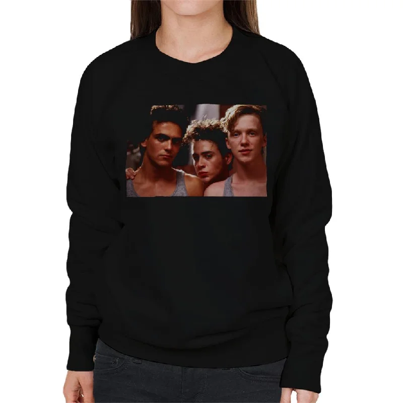 Weird Science Ian Max And Gary Women's Sweatshirt Hoodie with Bell Sleeves Flared Feminine