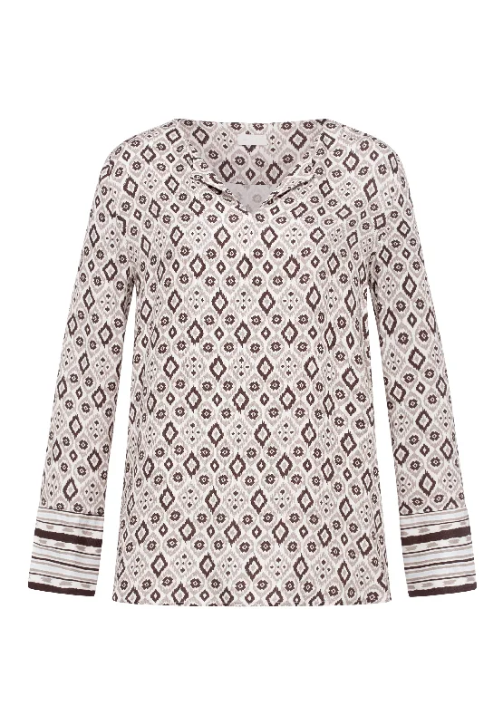 Favourites Flowy Blouse | Boho Print 78608-2914 Classic White Blouse