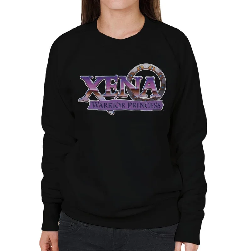 Xena Warrior Princess Purple Logo Women's Sweatshirt Hoodie with Emblem Brand Identity Xena Warrior Princess Purple Logo Women's Sweatshirt Hoodie with Emblem Brand Identity