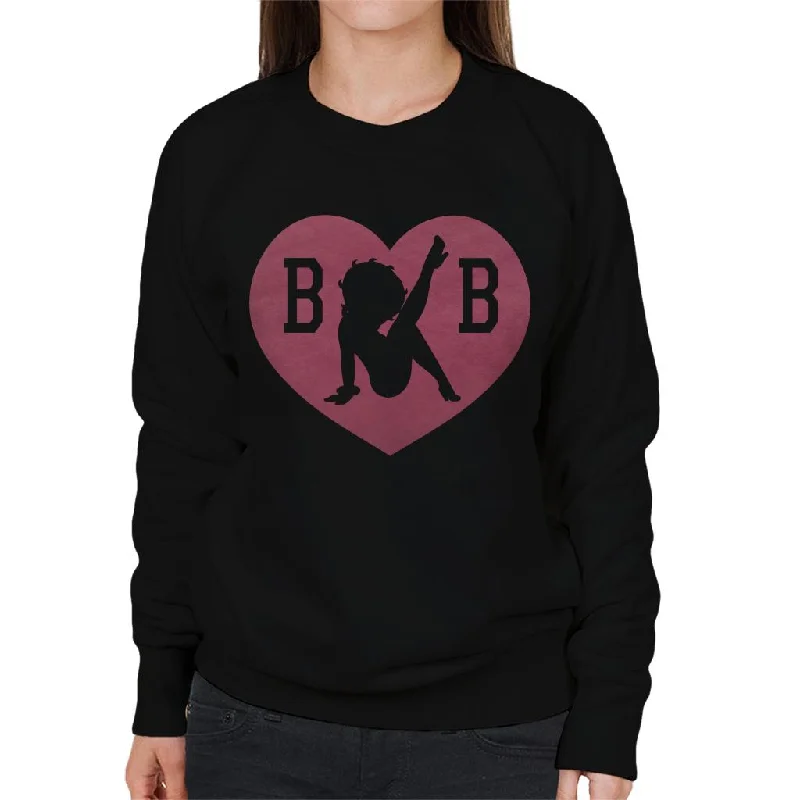 Betty Boop Love Heart B B Women's Sweatshirt Hoodie with Toggle Buttons Decorative Unique