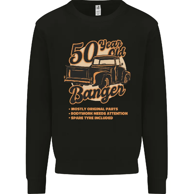 50-Year-Old Banger 50th Birthday Men's Sweatshirt Jumper Hoodie Dress Longline Feminine 50-Year-Old Banger 50th Birthday Men's Sweatshirt Jumper Hoodie Dress Longline Feminine