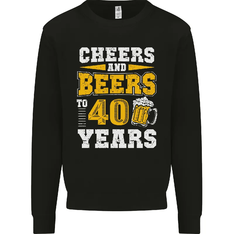 40th Birthday 40 Year Old Funny Alcohol Mens Sweatshirt Jumper Hoodie with Oversized Fit Loose Comfortable 40th Birthday 40 Year Old Funny Alcohol Mens Sweatshirt Jumper Hoodie with Oversized Fit Loose Comfortable