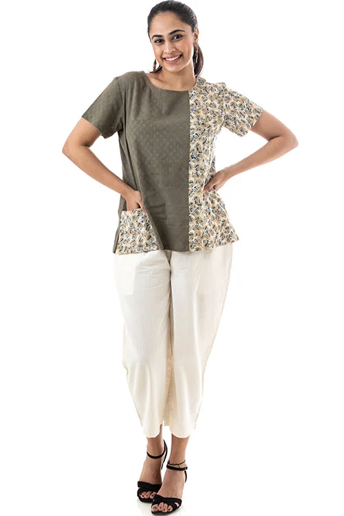 Creative Bee 'CONASI' Handwoven Pure Cotton Blouse Lightweight Chiffon Blouse