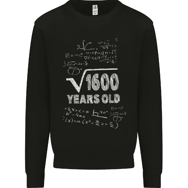 40th Birthday 40 Year Old Geek Funny Maths Mens Sweatshirt Jumper Hoodie with Elastic Cuffs Stretchable Comfortable 40th Birthday 40 Year Old Geek Funny Maths Mens Sweatshirt Jumper Hoodie with Elastic Cuffs Stretchable Comfortable