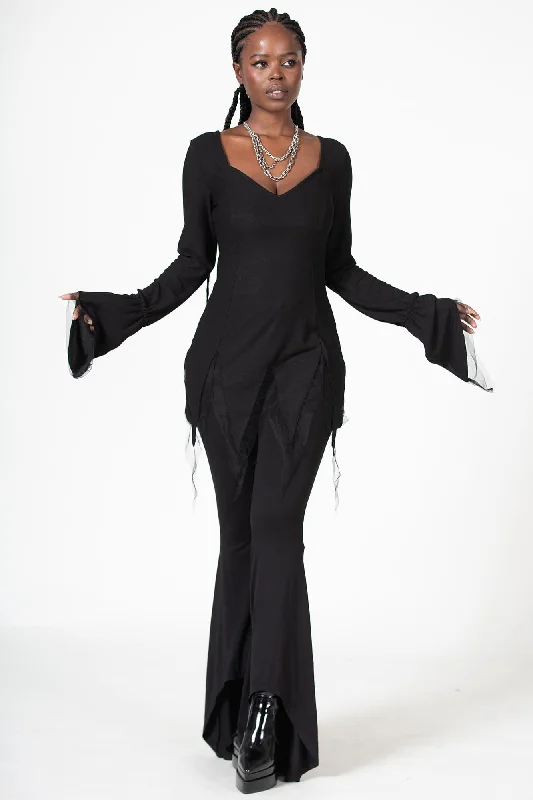 Distressa Blouse Slim Fit Blouse