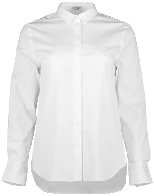 Classic Poplin Blouse Casual Relaxed Blouse