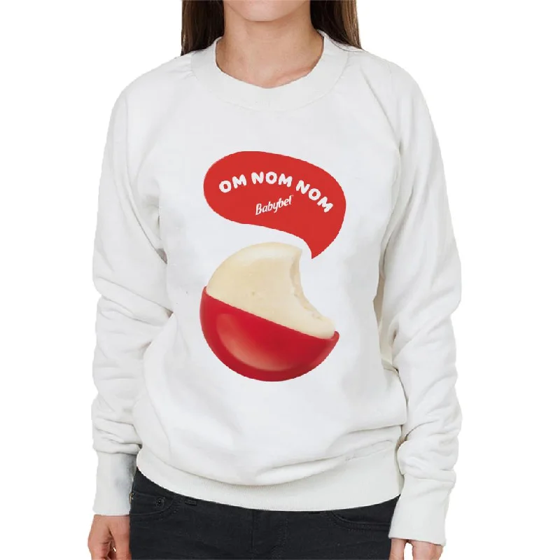 Baby Bel Om Nom Nom Women's Sweatshirt Hoodie with Hem Contrast Bold Stylish