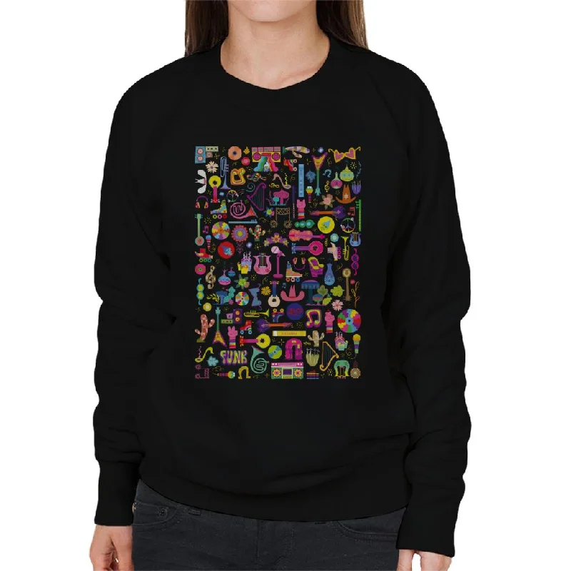 Trolls World Tour Funk Montage Women's Sweatshirt Hoodie with Embroidery Detailed Premium Trolls World Tour Funk Montage Women's Sweatshirt Hoodie with Embroidery Detailed Premium