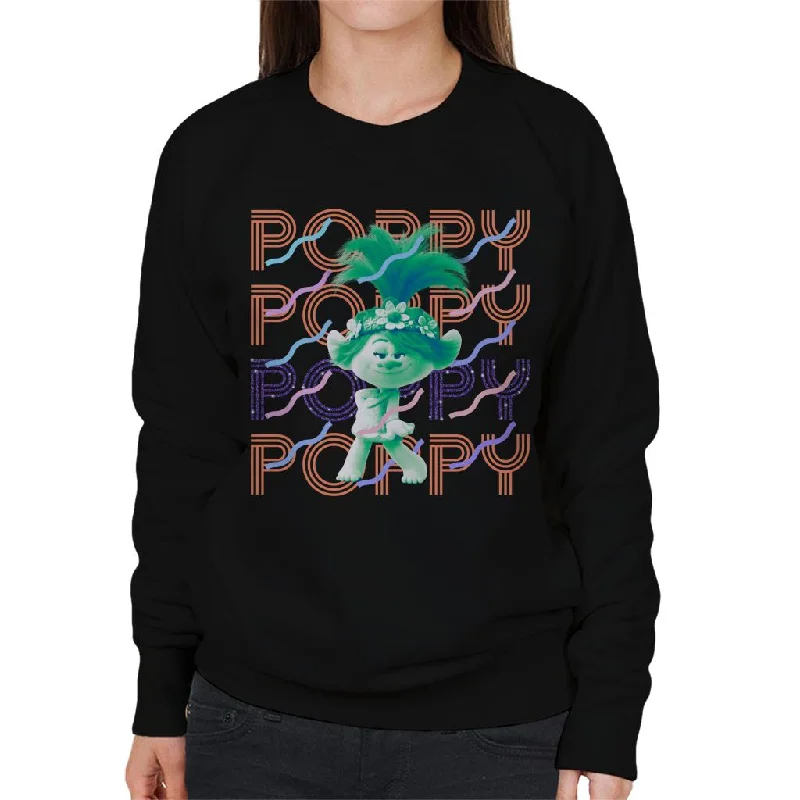 Trolls Poppy Queen Of The Pop Women's Sweatshirt Hoodie with Hem Detail Decorative Unique Trolls Poppy Queen Of The Pop Women's Sweatshirt Hoodie with Hem Detail Decorative Unique