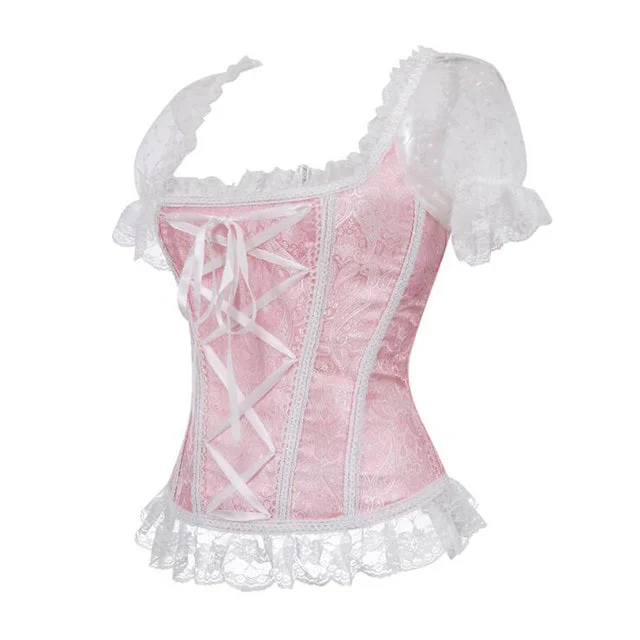 pink lace shirt