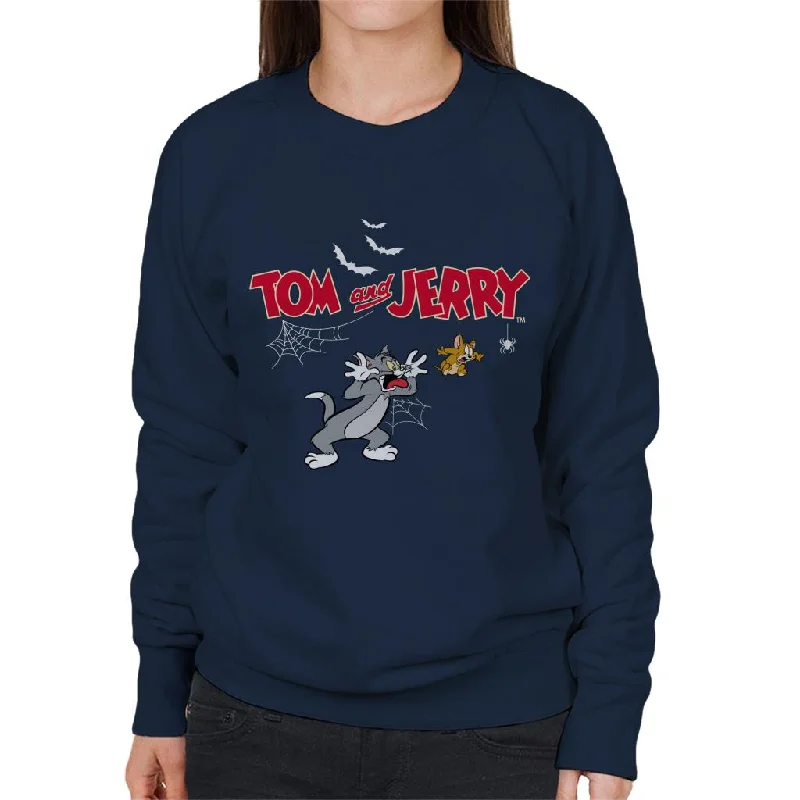 Tom and Jerry Halloween Jump Scare Women's Sweatshirt Hoodie with Hidden Zipper Minimalist Clean
