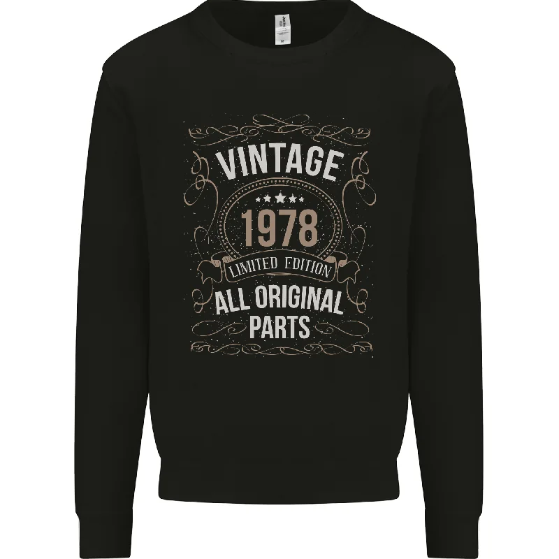46th Birthday Limited Edition 1978 Mens Sweatshirt Jumper Hoodie with Half-Zip Sporty Casual