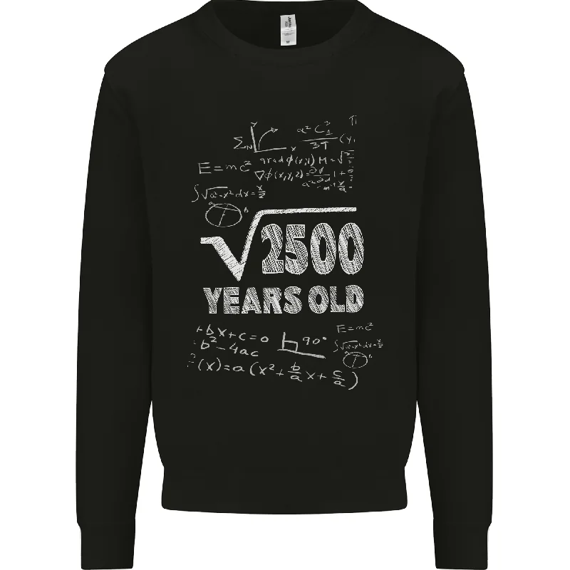 50th Birthday 50 Year Old Geek Funny Maths Mens Sweatshirt Jumper Hoodie with Illustration Artistic Creative 50th Birthday 50 Year Old Geek Funny Maths Mens Sweatshirt Jumper Hoodie with Illustration Artistic Creative