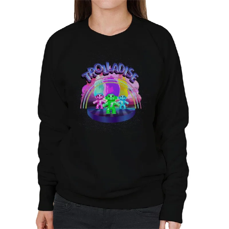 Trolls In Trolladise Women's Sweatshirt Hoodie Crop Top Short Trendy