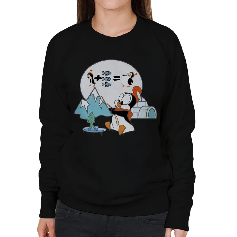 Woody Woodpecker Chilly Willy Fishing Women's Sweatshirt Hoodie with Set-In Sleeves Structured Classic Woody Woodpecker Chilly Willy Fishing Women's Sweatshirt Hoodie with Set-In Sleeves Structured Classic