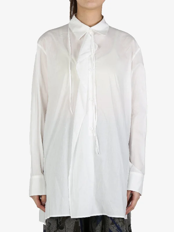 Y'S - Womens Front/Back Buttoned Open Blouse Loose Fit Blouse