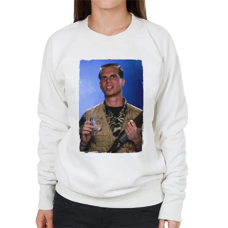 Weird Science Chet Donnelly Smoking Cigar Women's Sweatshirt Hoodie with Tie-Dye Psychedelic Retro