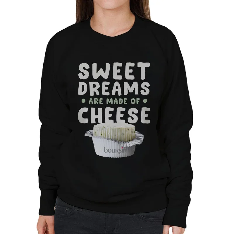 Boursin Sweet Dreams Are Made Of Cheese Women's Sweatshirt Hoodie with Batwing Sleeves Loose Dramatic