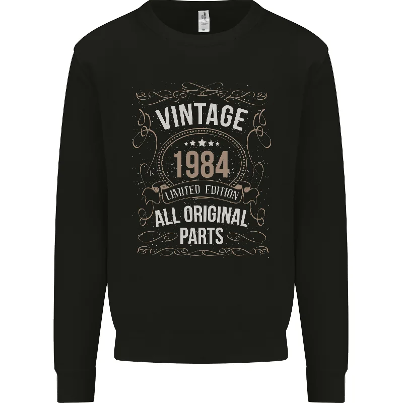 40th Birthday Limited Edition 1984 Mens Sweatshirt Jumper Hoodie with Sequins Glamorous Eye-catching