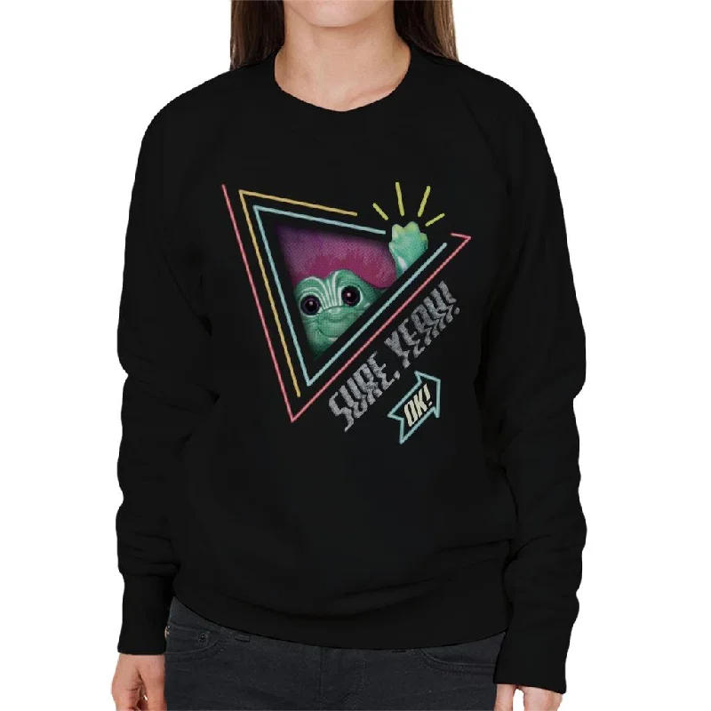 Trolls Sure Yeah Ok Women's Sweatshirt Hoodie with Embroidery Detailed Premium