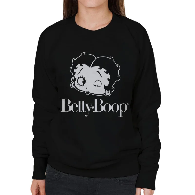 Betty Boop Winks Women's Sweatshirt Hoodie with Velcro Closure Adjustable Secure