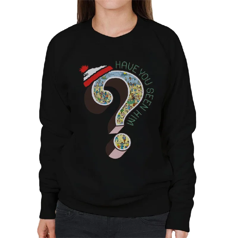 Where's Wally Question Mark Have You Seen Him Women's Sweatshirt Hoodie with Earth Tones Natural Calm