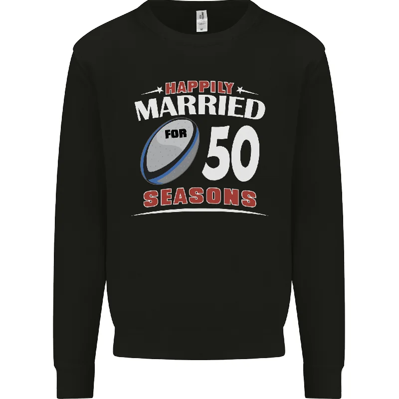 50 Year Wedding Anniversary 50th Rugby Mens Sweatshirt Jumper Graphic Hoodie Design Print 50 Year Wedding Anniversary 50th Rugby Mens Sweatshirt Jumper Graphic Hoodie Design Print