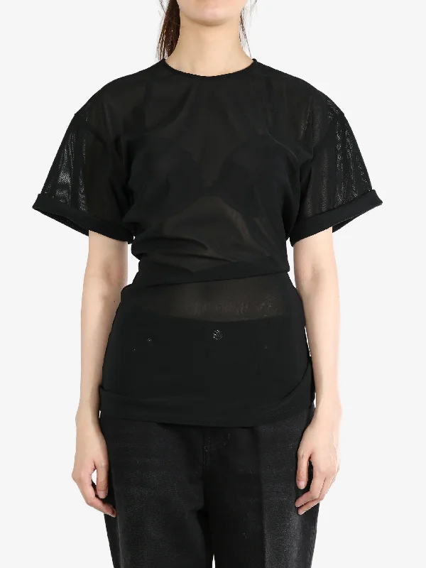ACNE STUDIOS - Women Sheer Blouse Bell Sleeve Blouse