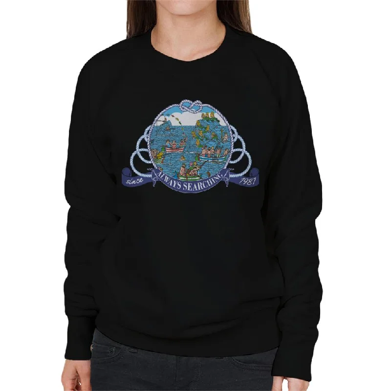 Where's Wally Always Searching Women's Sweatshirt Hoodie with V-Neck Classic Versatile