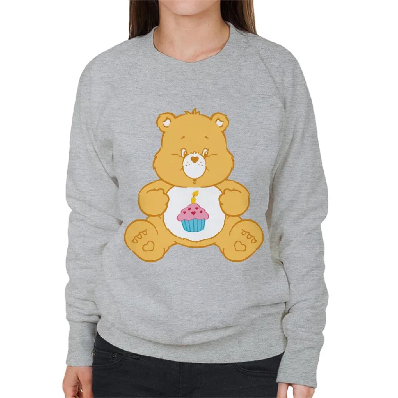 Care Bears Birthday Bear Women's Sweatshirt Hoodie with Metallic Shiny Futuristic