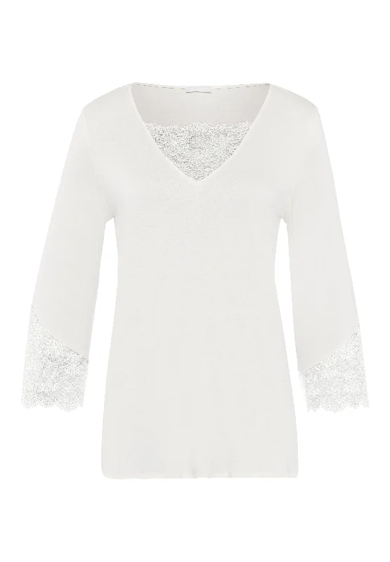 Aria Relaxed Scalloped Lace Blouse | Soft Beige 76661-1221 Sleeveless Summer Blouse