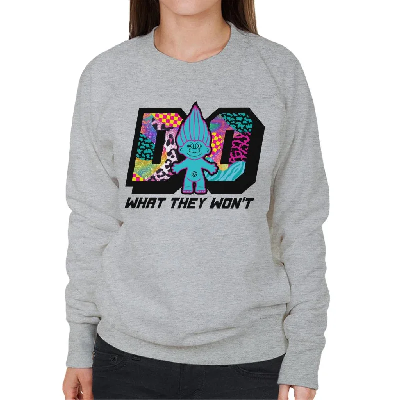 Trolls Do What They Wont Cosmic Pattern Women's Sweatshirt Hoodie with Zipper Versatile Modern