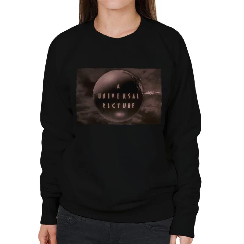 Universal Pictures 1927 Logo Women's Sweatshirt Hoodie with Zipper Placket Modern Functional Universal Pictures 1927 Logo Women's Sweatshirt Hoodie with Zipper Placket Modern Functional