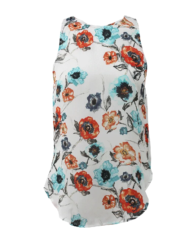 Cowl Back Blouse Chic Sleeveless Blouse
