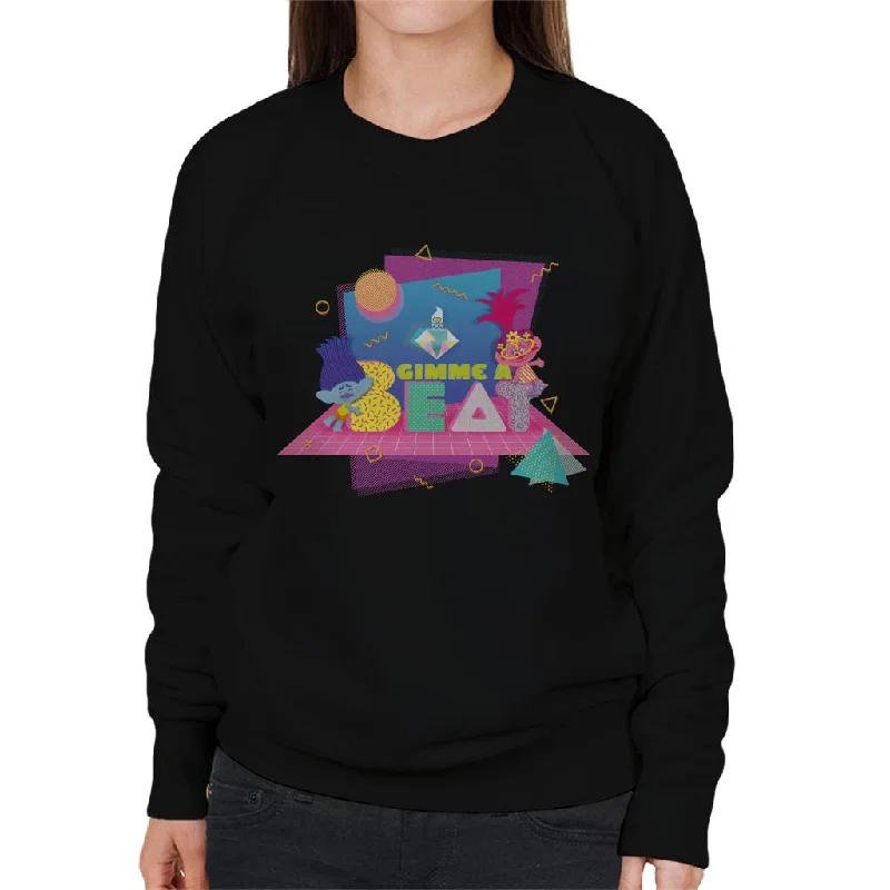 Trolls Gimme A Beat Women's Sweatshirt Hoodie with Hem Patch Decorative Personalized Trolls Gimme A Beat Women's Sweatshirt Hoodie with Hem Patch Decorative Personalized