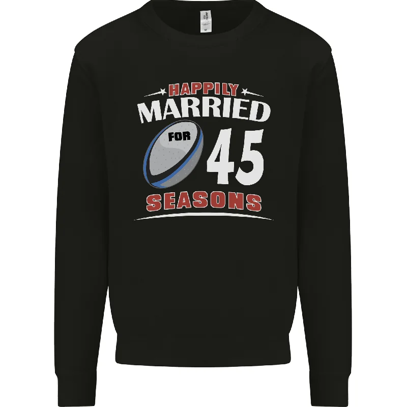 45 Year Wedding Anniversary 45th Rugby Mens Sweatshirt Jumper Hoodie Sweatshirt Pullover 45 Year Wedding Anniversary 45th Rugby Mens Sweatshirt Jumper Hoodie Sweatshirt Pullover