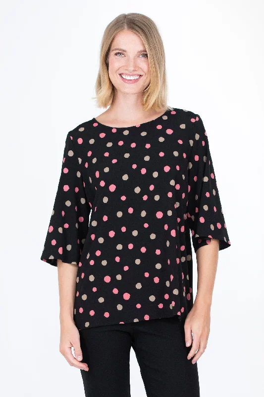 Telkkä Blouse Black/Pink Classic Striped Blouse