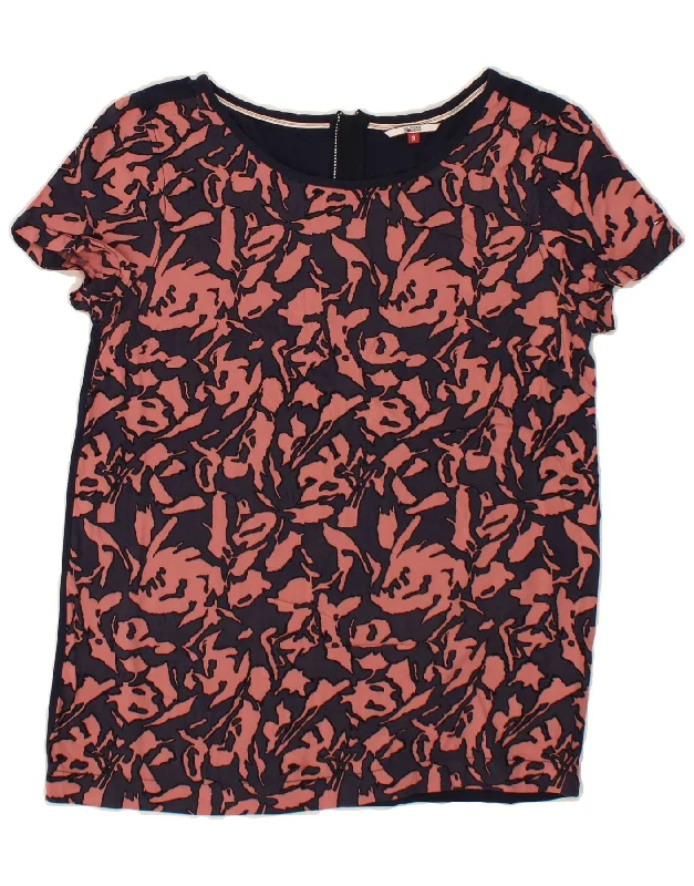 TOMMY HILFIGER Womens Abstract Pattern Blouse Top UK 10 Small Navy Blue Chic Wrap Blouse TOMMY HILFIGER Womens Abstract Pattern Blouse Top UK 10 Small Navy Blue Chic Wrap Blouse