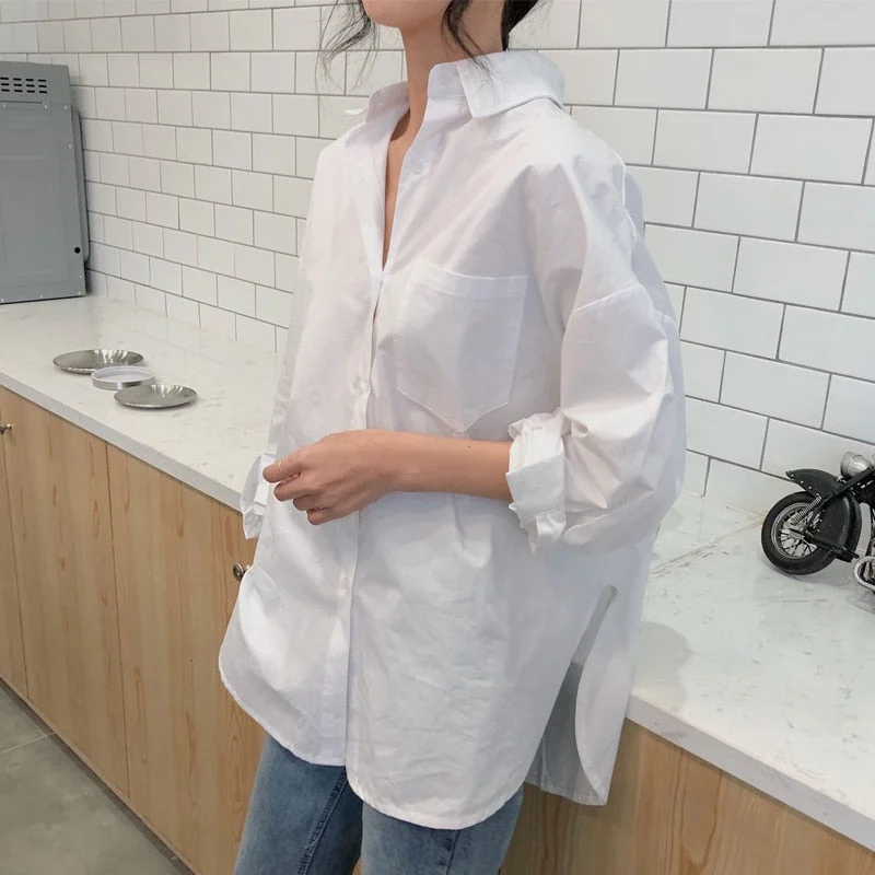 Women White Shirt Cotton 2021 Spring Autumn Vintage Ladies Tops Long Sleeve Casual Turn-down Collar Women's Loose Blouses 11456 Satin Drape Blouse Women White Shirt Cotton 2021 Spring Autumn Vintage Ladies Tops Long Sleeve Casual Turn-down Collar Women's Loose Blouses 11456 Satin Drape Blouse
