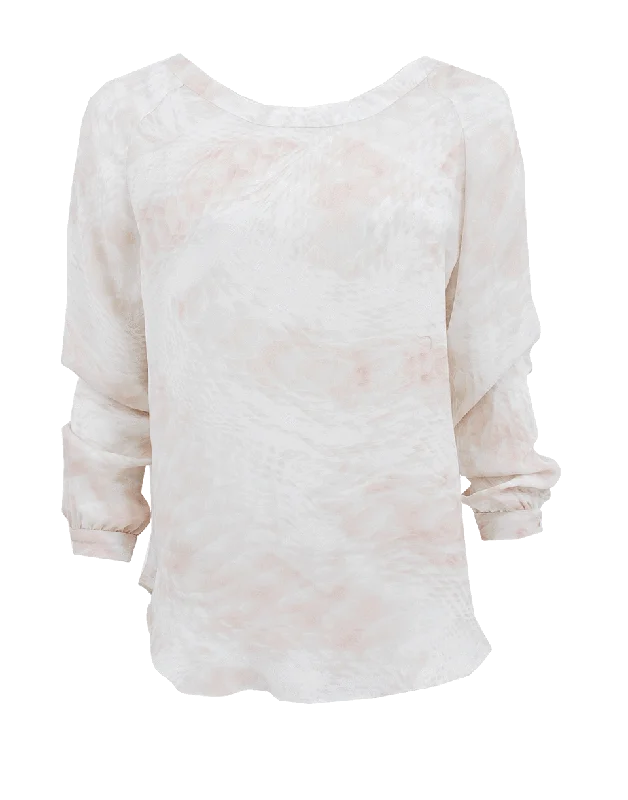 Back Buttoned Blouse Satin Long Blouse