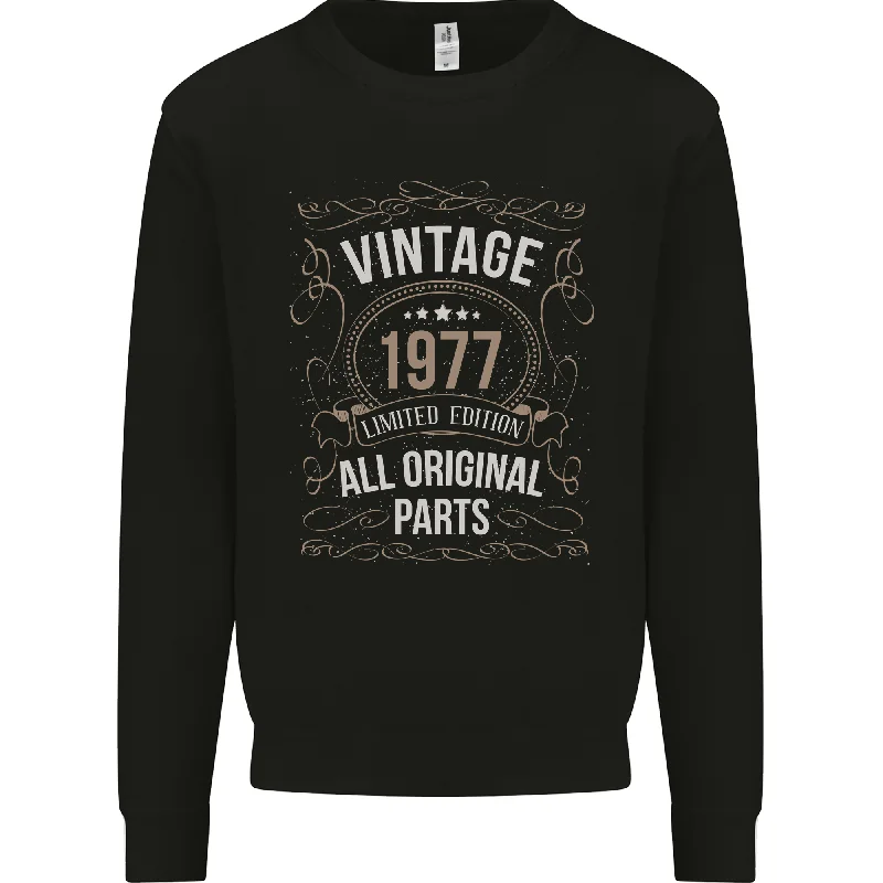 47th Birthday Limited Edition 1977 Mens Sweatshirt Jumper Hoodie with Strings Custom Fit Adjustable