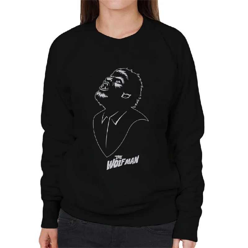 The Wolf Man Looking Up Women's Sweatshirt Hoodie with Pastel Soft Subtle